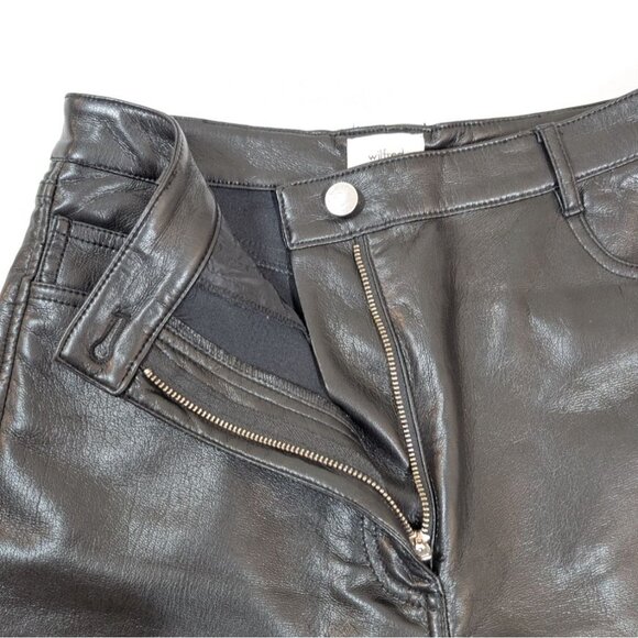 Wilfred The Melina Flare Pant High-Rise Black Vegan Leather Womens Size 10 - Picture 9 of 10